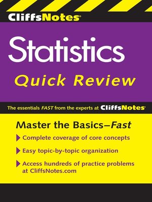 cover image of CliffsNotes Statistics Quick Review